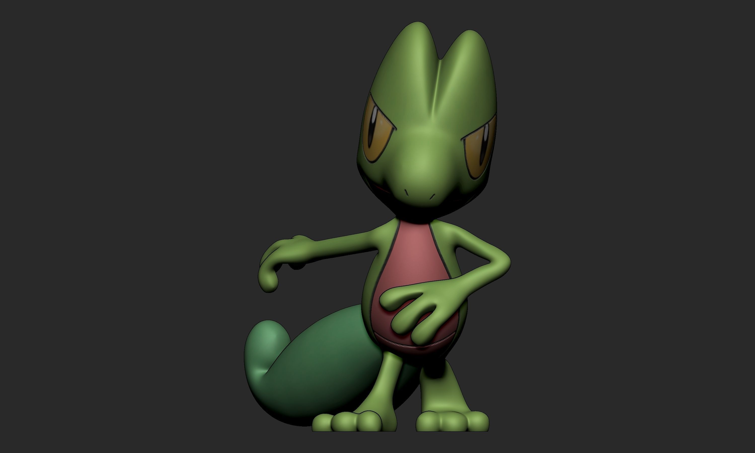 Pokemon - Treecko with 2 poses 3D print model_5