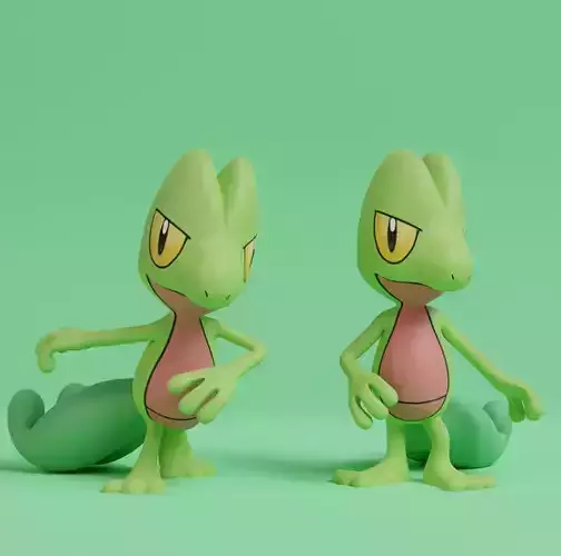 Pokemon - Treecko with 2 poses 3D print model