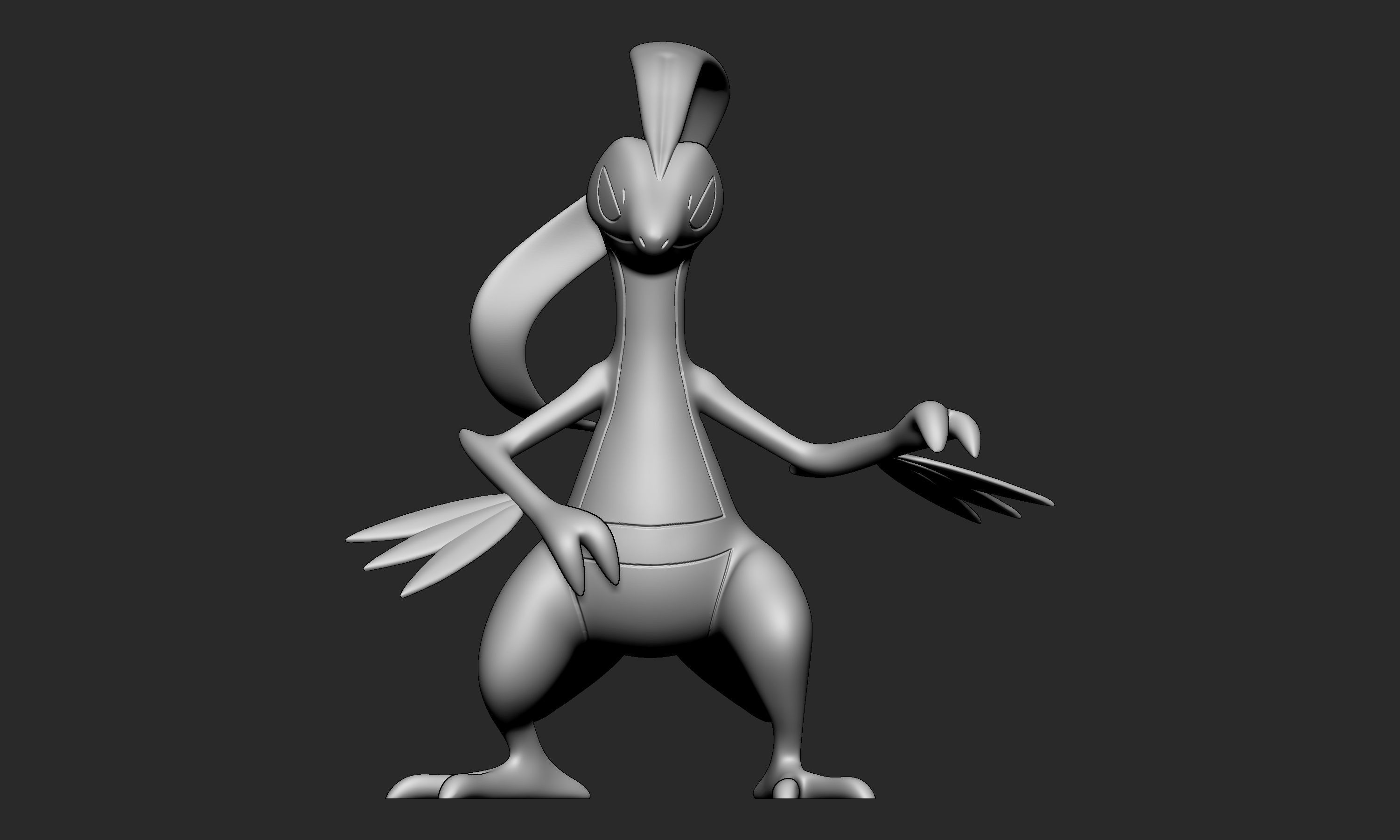 Pokemon - Grovyle with 2 poses 3D print model_3