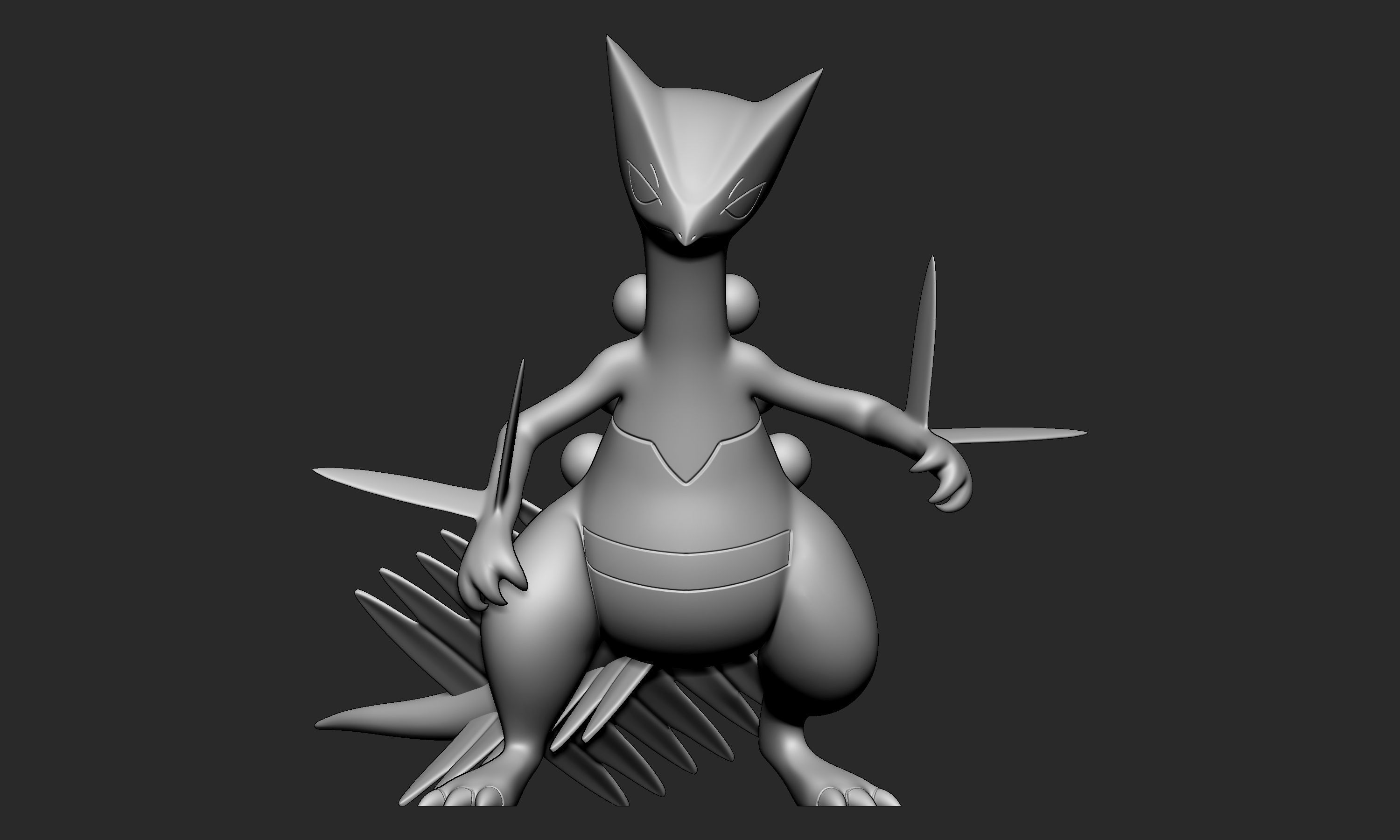 Pokemon - Sceptile with 2 poses 3D print model_7