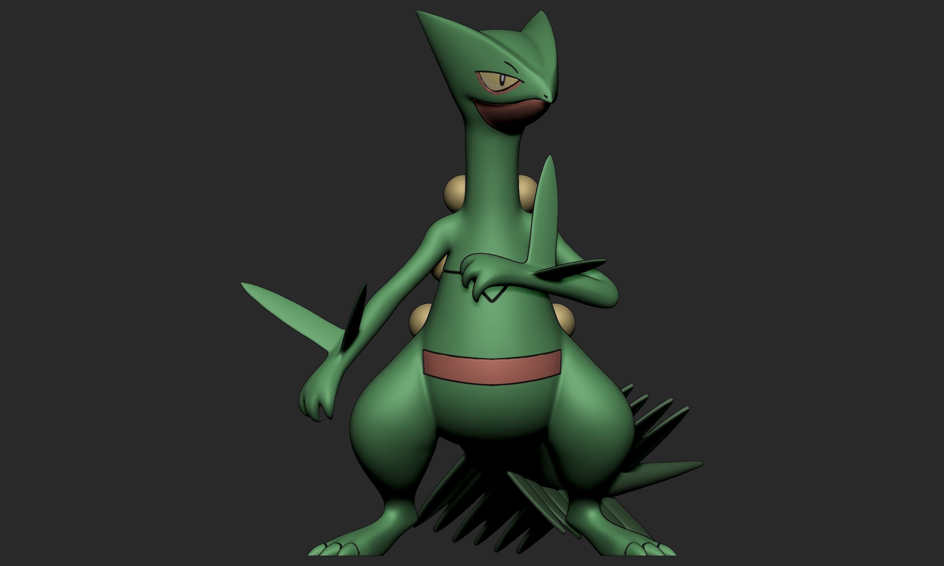 Pokemon - Sceptile with 2 poses 3D print model_1