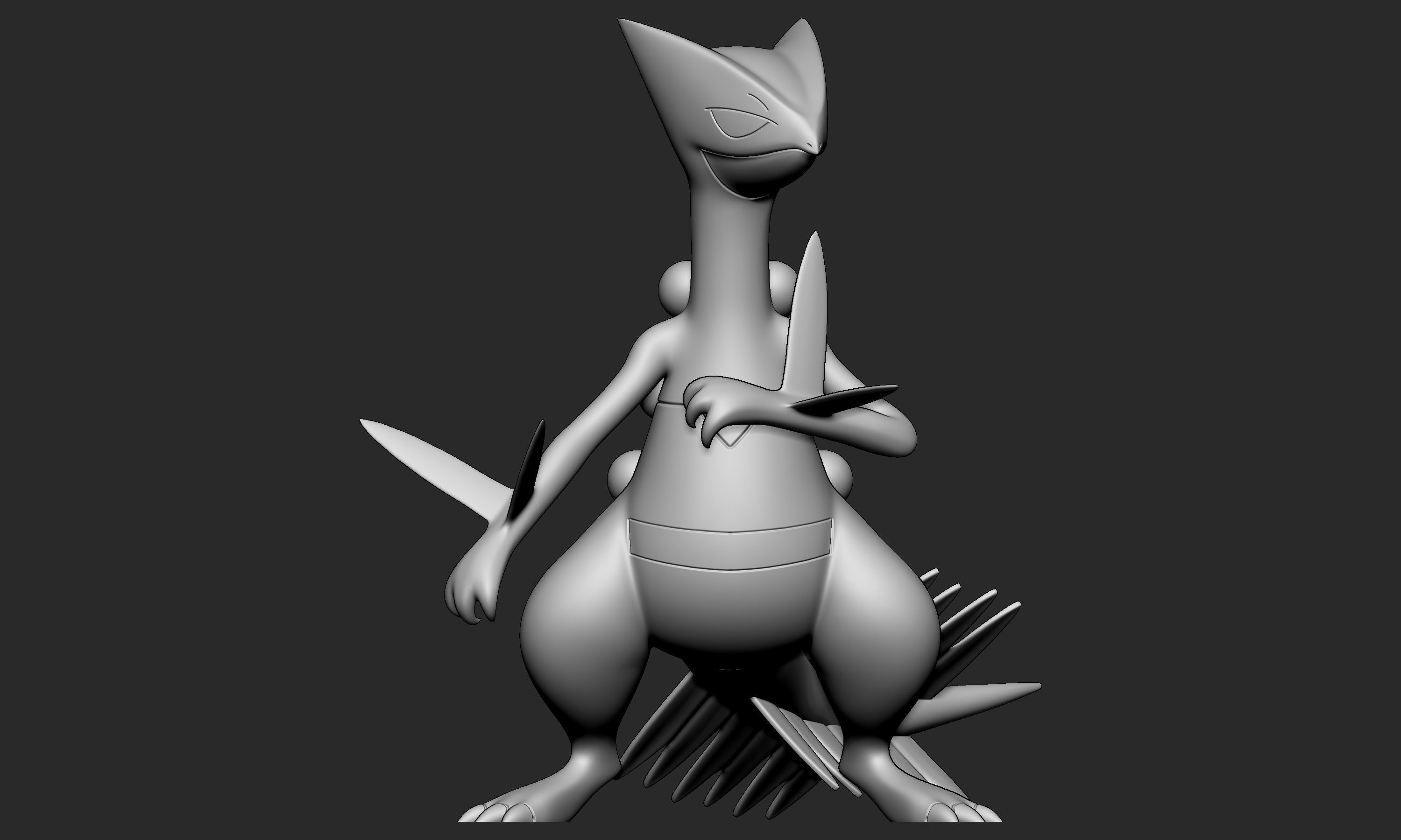 Pokemon - Sceptile with 2 poses 3D print model_3