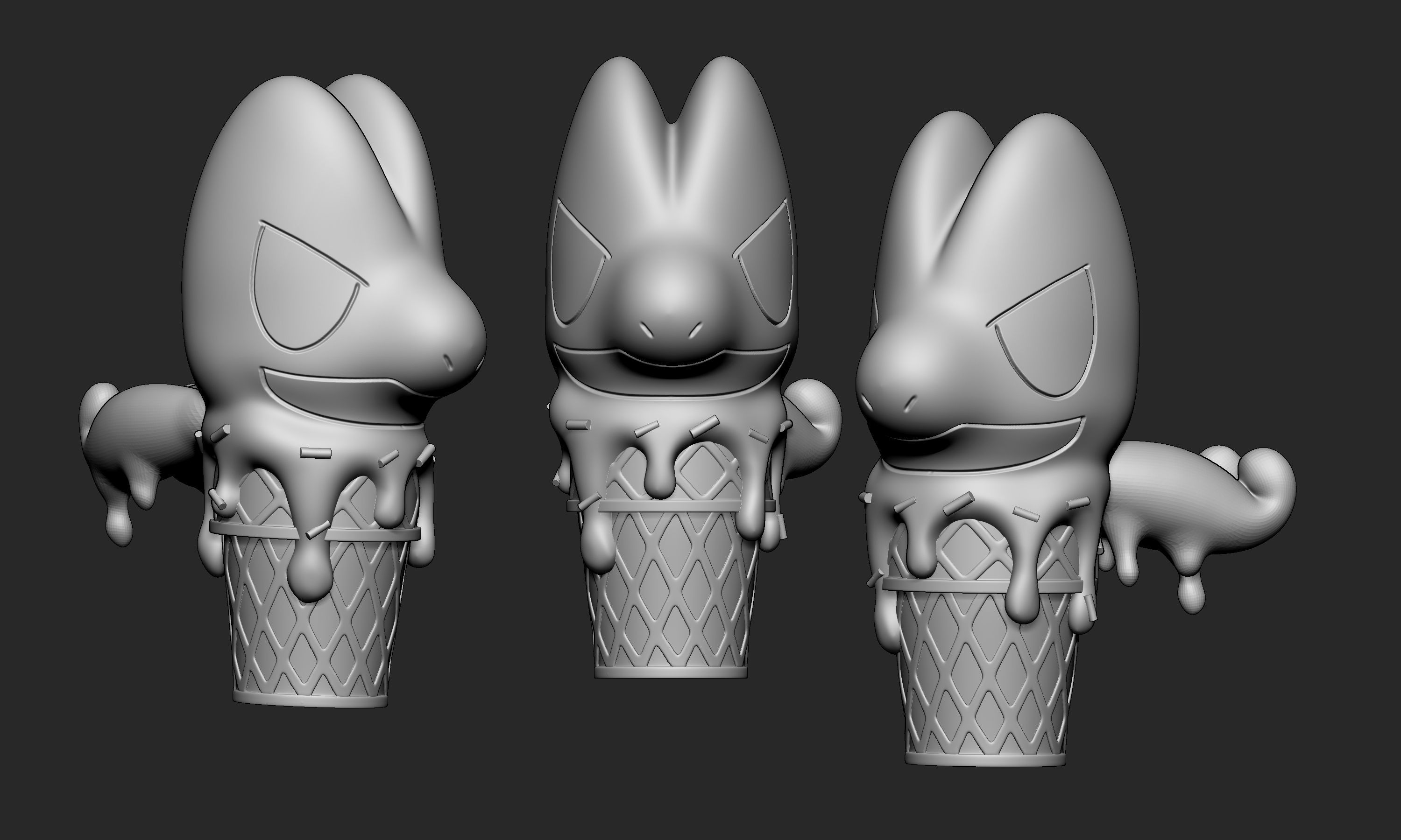 Pokemon - Ice Cream Treecko  3D print model_5