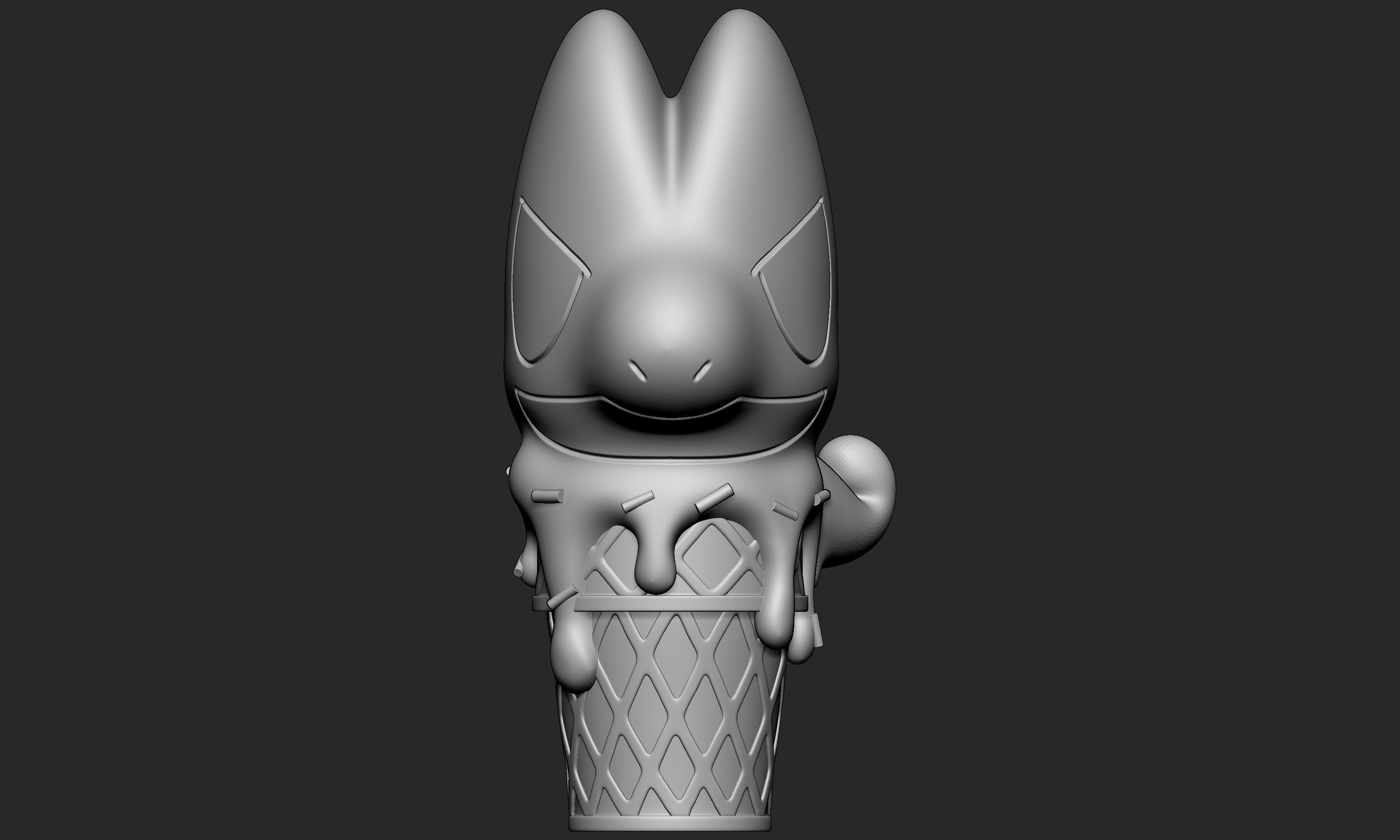 Pokemon - Ice Cream Treecko  3D print model_4