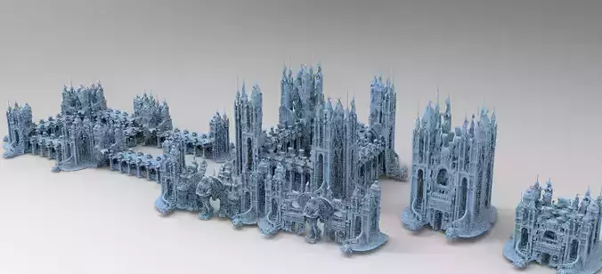 Ancient temple Stone temple Kit bash