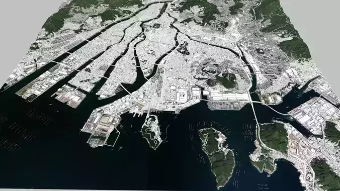 Cityscape Hiroshima Japan