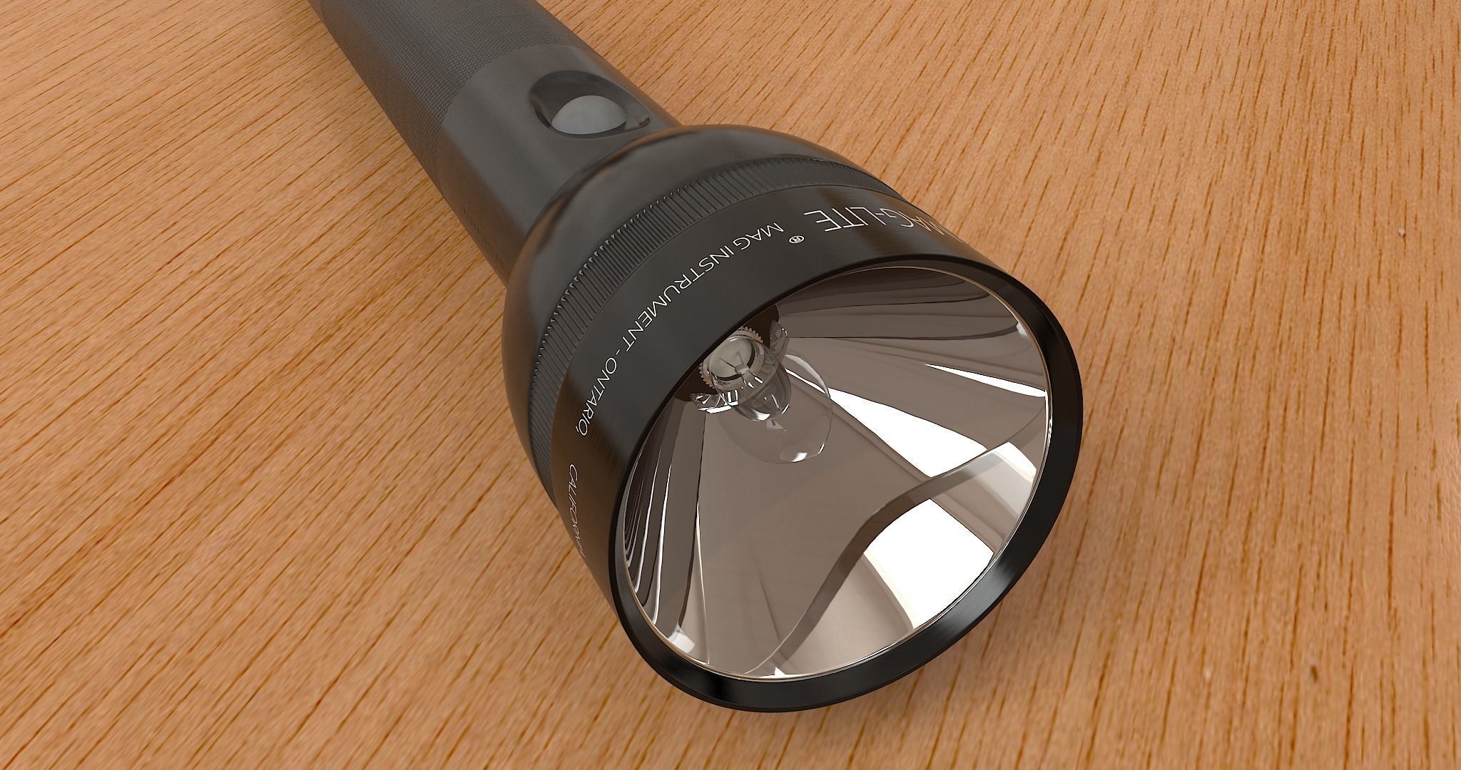 Maglite D3 Flashlight 3D model_2
