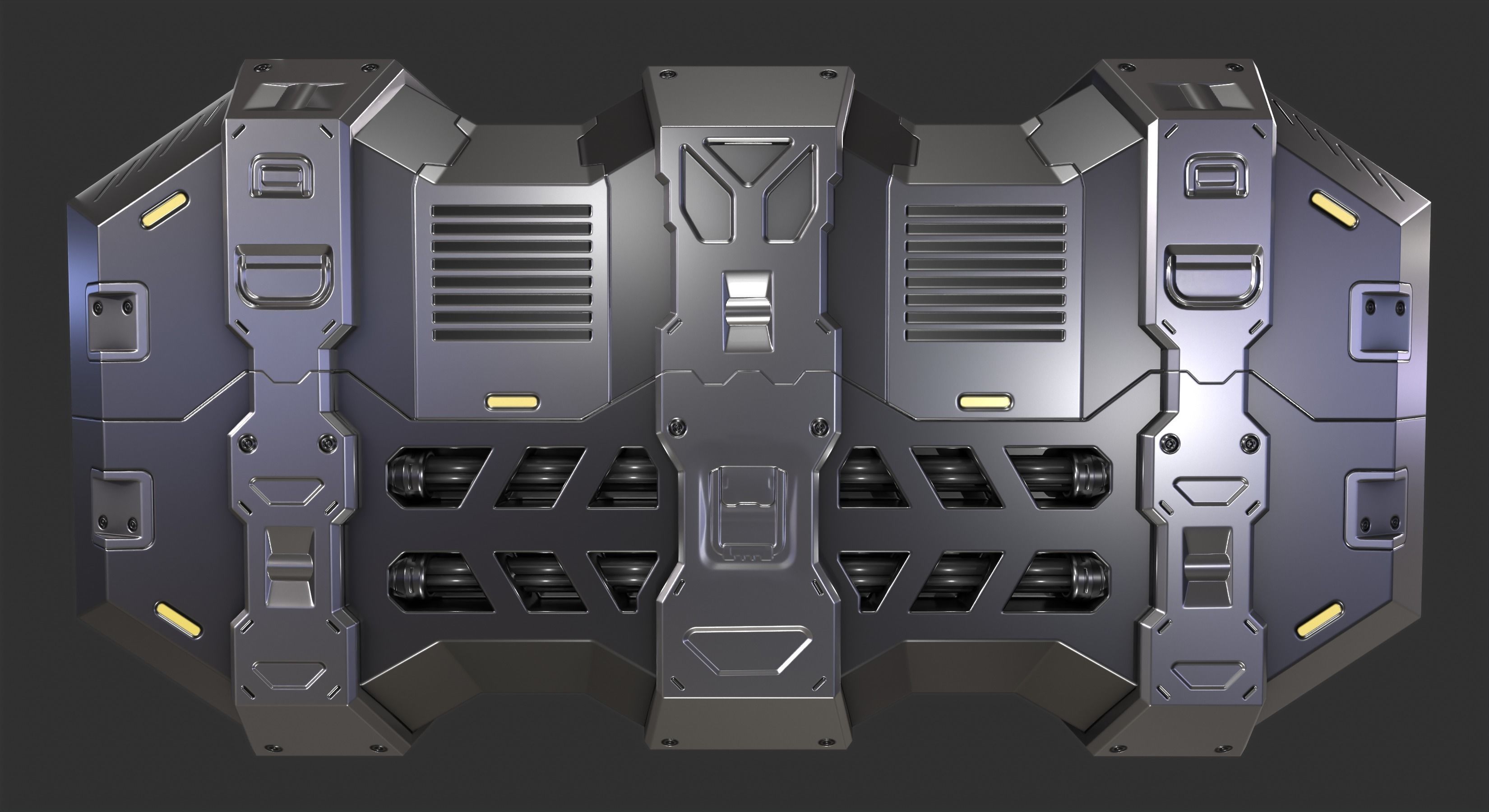Sci-fi Crate Low-poly 3D model_11