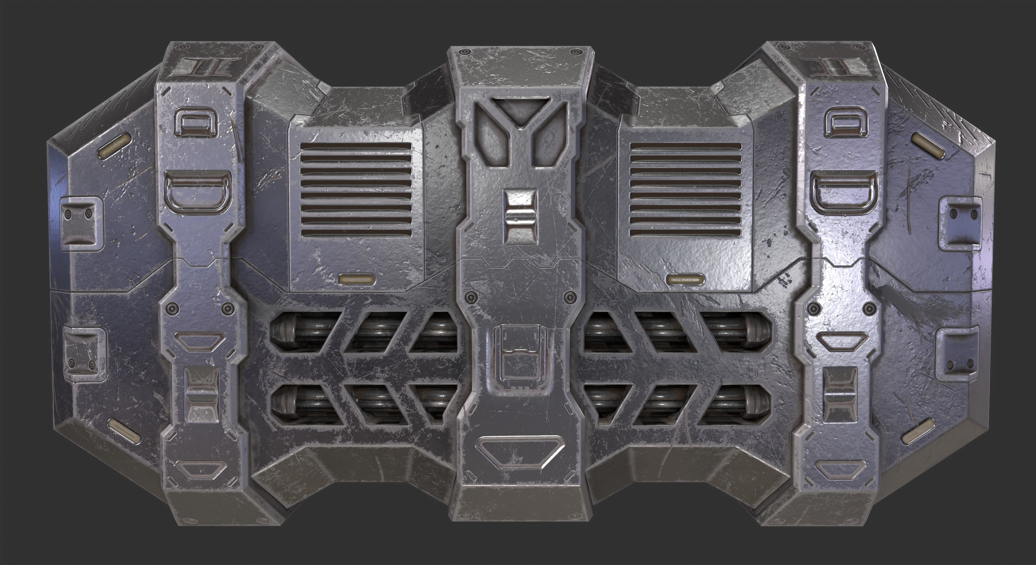 Sci-fi Crate Low-poly 3D model_12