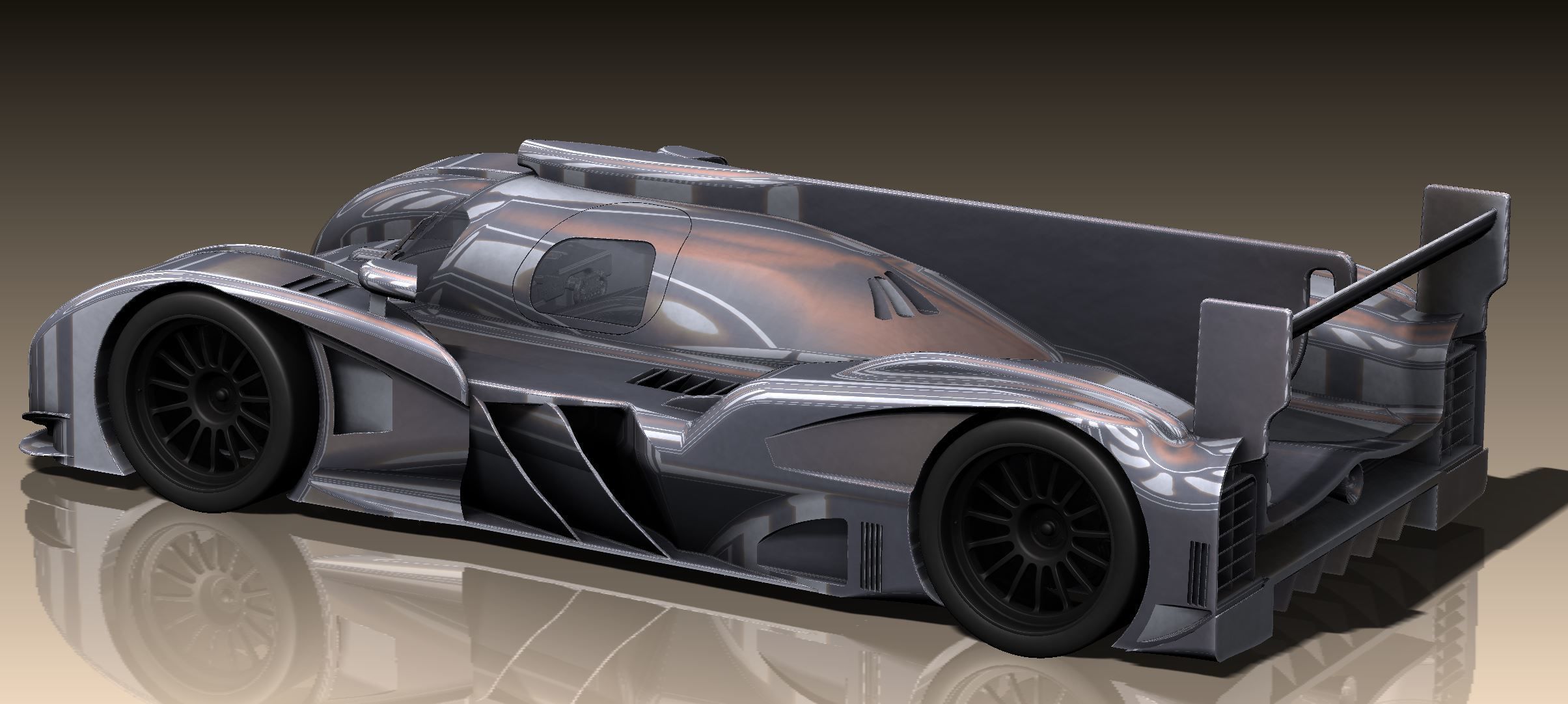 HIGH DETAIL Audi LeMans Race Car - 6 Parts for 3D Printing  3D print model_14