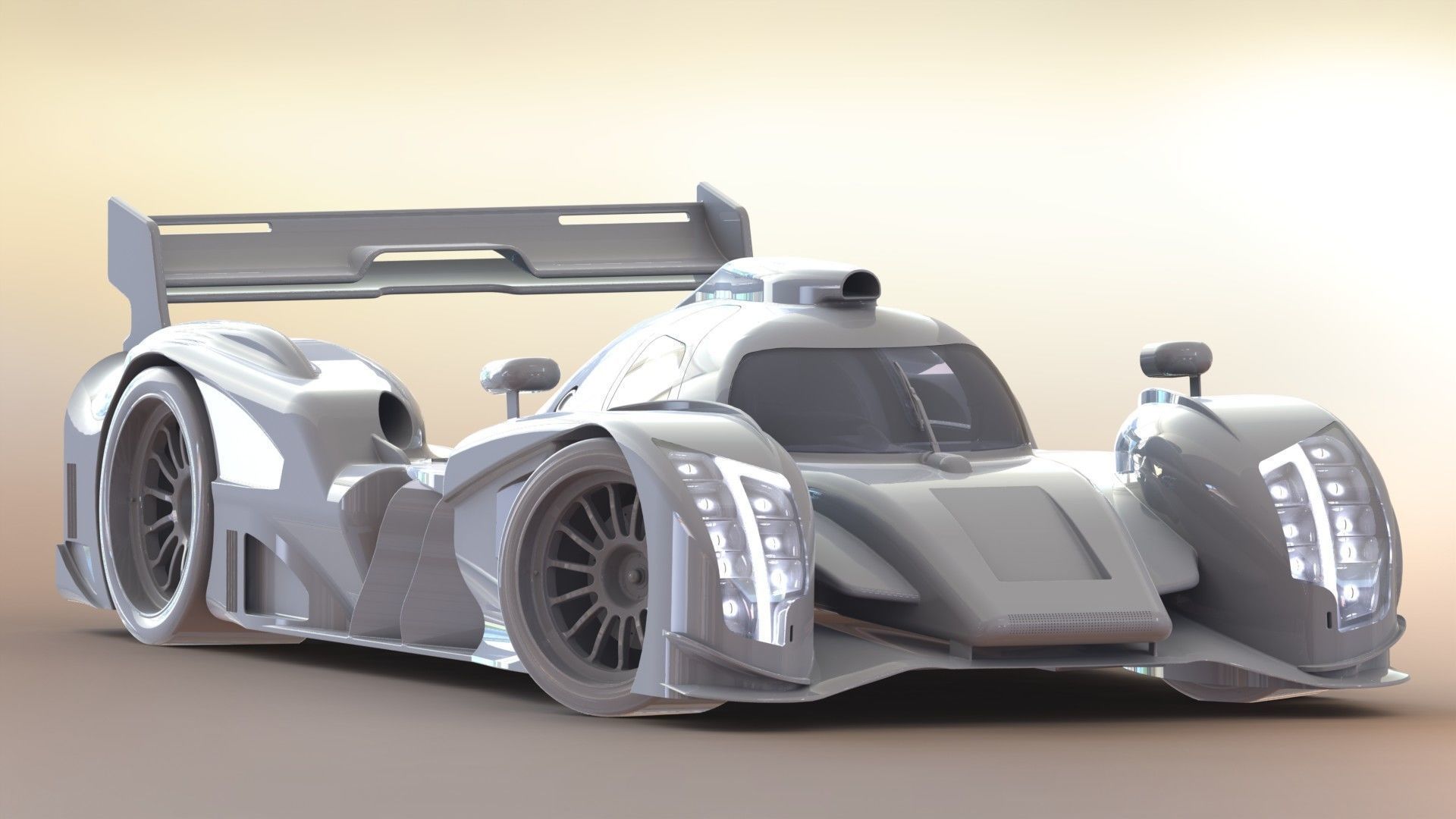 HIGH DETAIL Audi LeMans Race Car - 6 Parts for 3D Printing  3D print model_1
