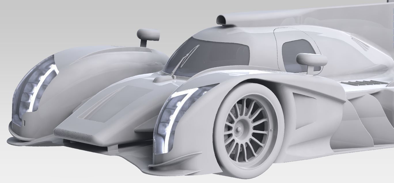 HIGH DETAIL Audi LeMans Race Car - 6 Parts for 3D Printing  3D print model_11