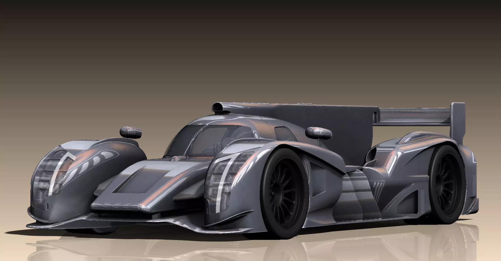 HIGH DETAIL Audi LeMans Race Car - 6 Parts for 3D Printing  3D print model_0