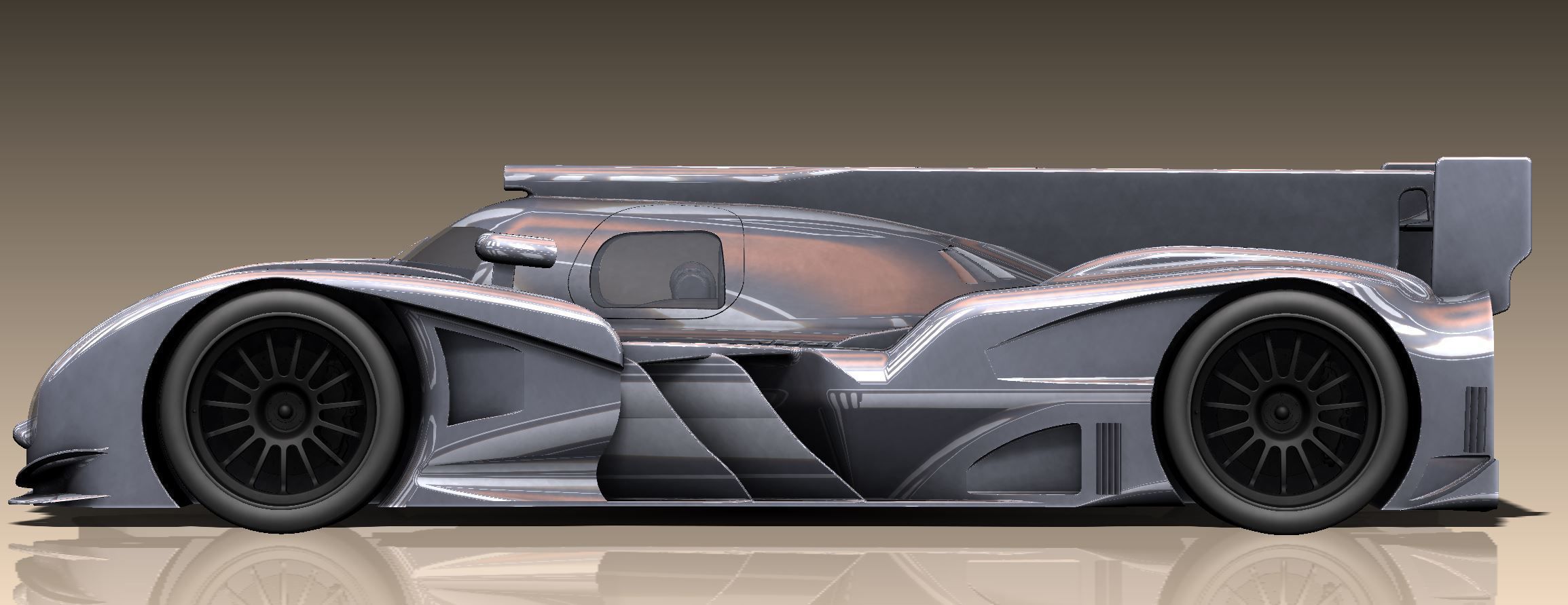 HIGH DETAIL Audi LeMans Race Car - 6 Parts for 3D Printing  3D print model_3