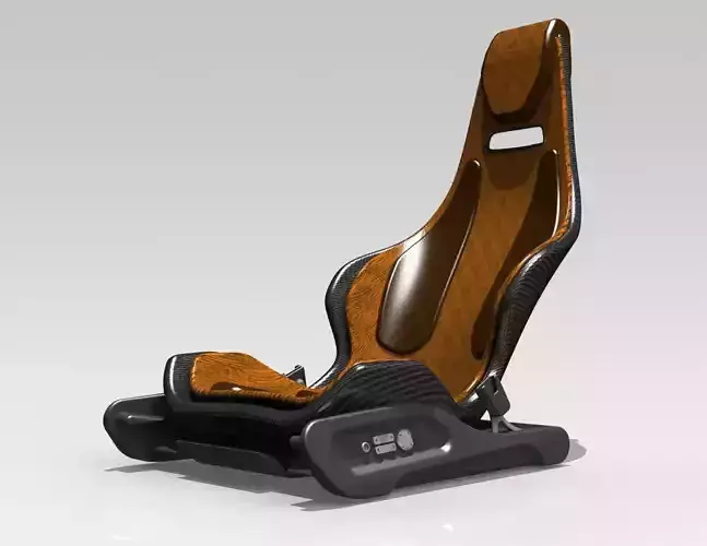 Highly Detailed Car Seat for Diecast Model and 3D Printing  3D print model