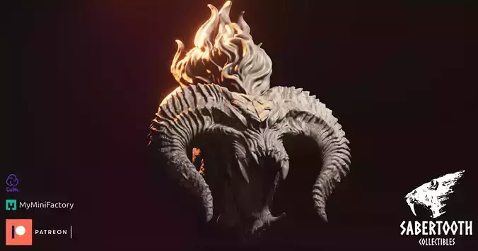 LOTR Balrog Magnet Head 3D print model