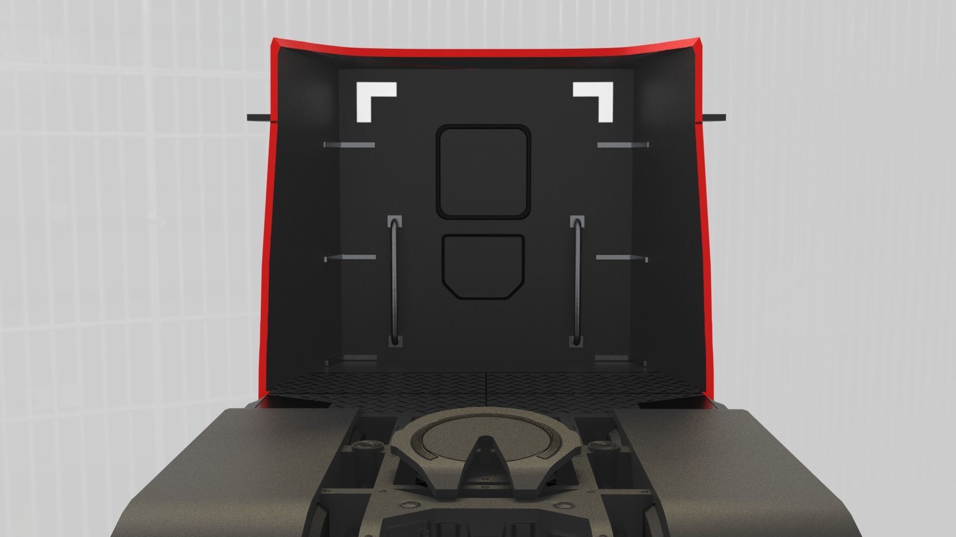 Low-Poly Electric Semi Truck - Tesla Daycab Tractor Truck 2018 Low-poly 3D model_11