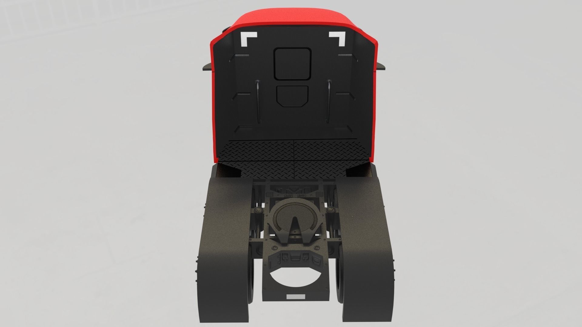 Low-Poly Electric Semi Truck - Tesla Daycab Tractor Truck 2018 Low-poly 3D model_6