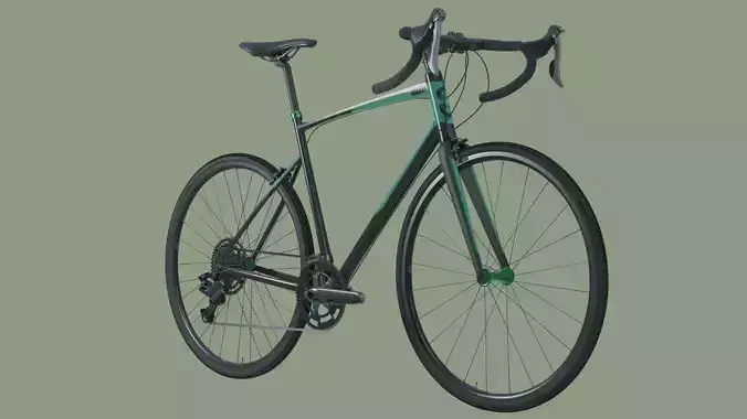 Realistic Road Bike Textured High poly XC gravel bicycle