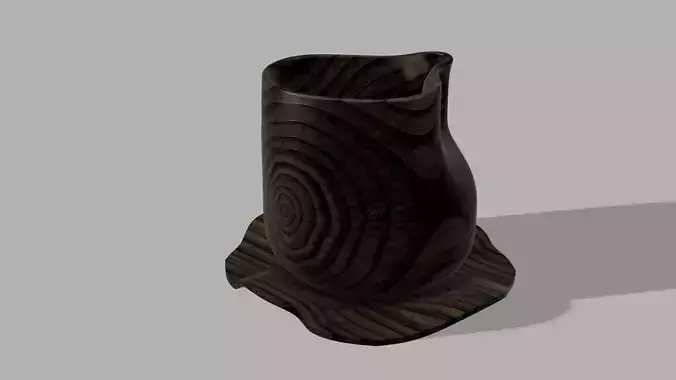Wooden - Plastic Design Cups 3D print model