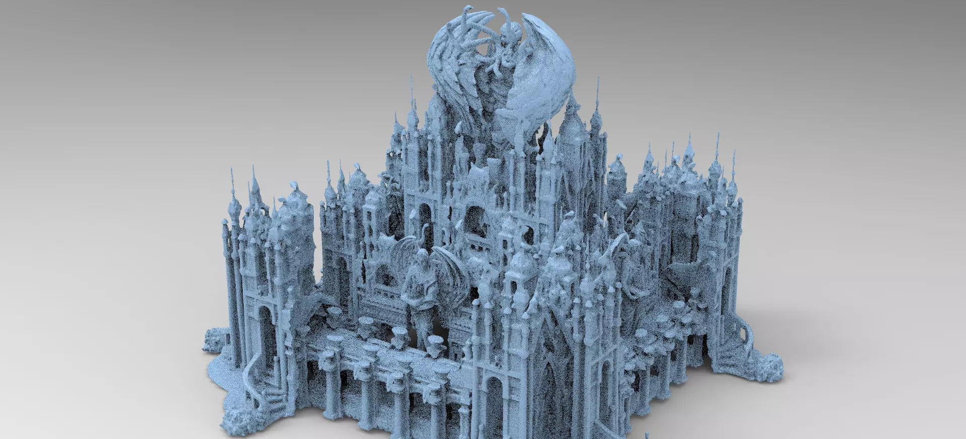 Dark Ancient temple Stone temple  3D model_0