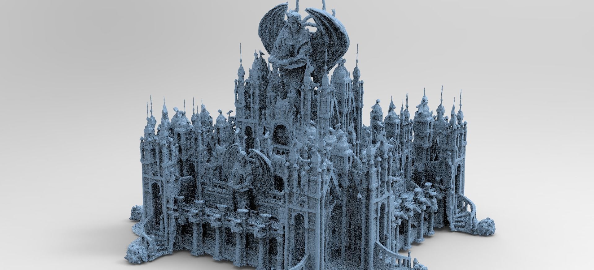 Dark Ancient temple Stone temple 10 3D model_1