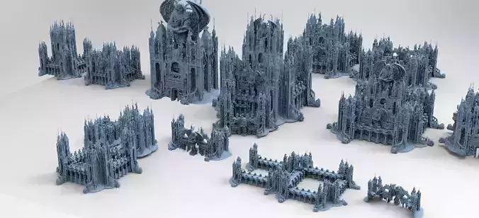 Ancient temple Stone temples Full Kit bash