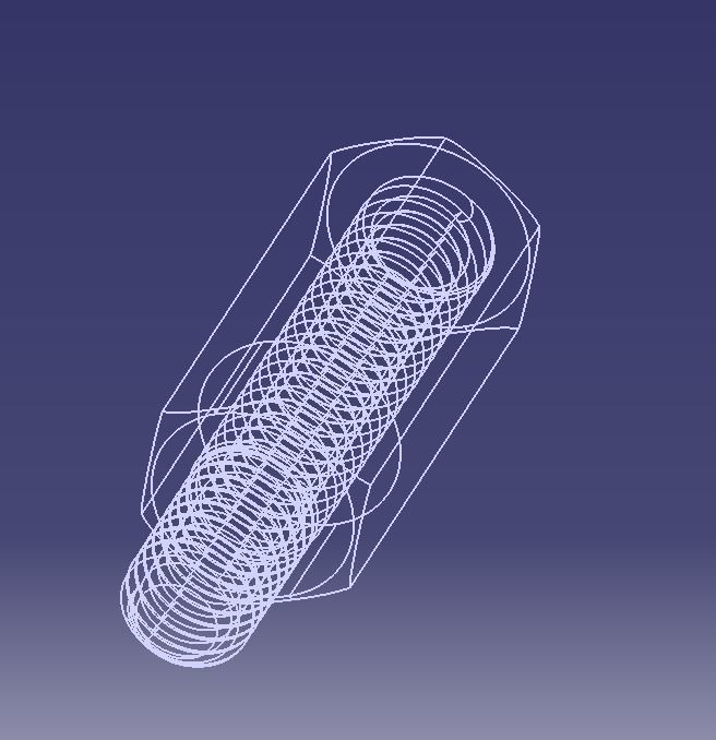 M8 Hexagonal Stud Male-Female Connector 3D print model_16