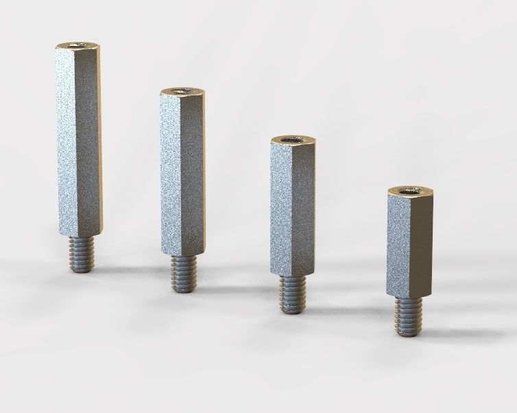 M8 Hexagonal Stud Male-Female Connector 3D print model_31