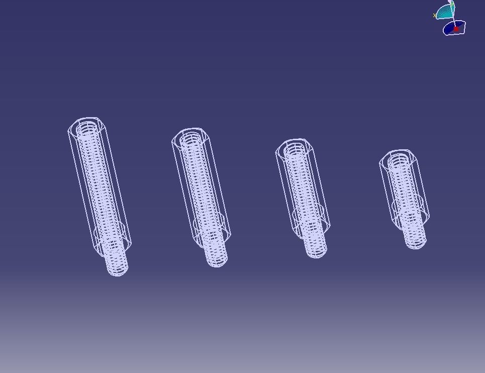 M8 Hexagonal Stud Male-Female Connector 3D print model_22