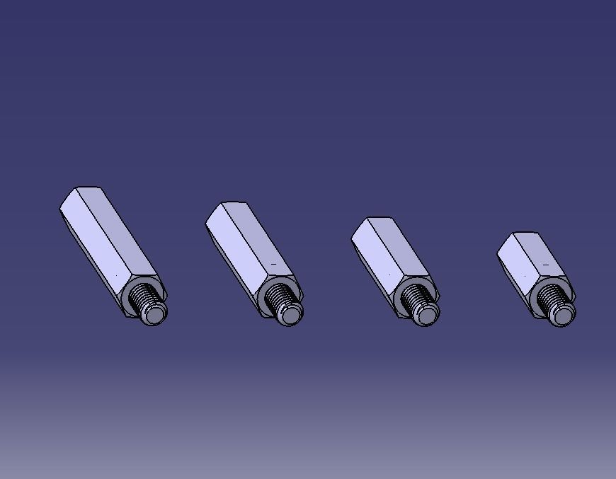 M8 Hexagonal Stud Male-Female Connector 3D print model_23