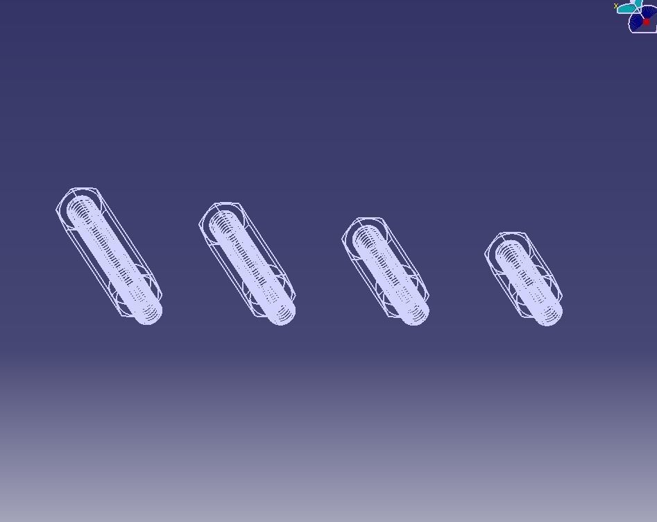 M8 Hexagonal Stud Male-Female Connector 3D print model_24