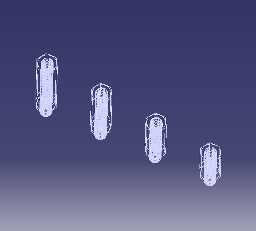 M8 Hexagonal Stud Male-Female Connector 3D print model_3