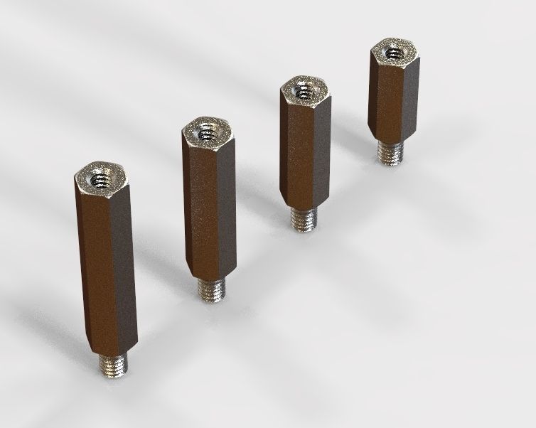 M8 Hexagonal Stud Male-Female Connector 3D print model_38