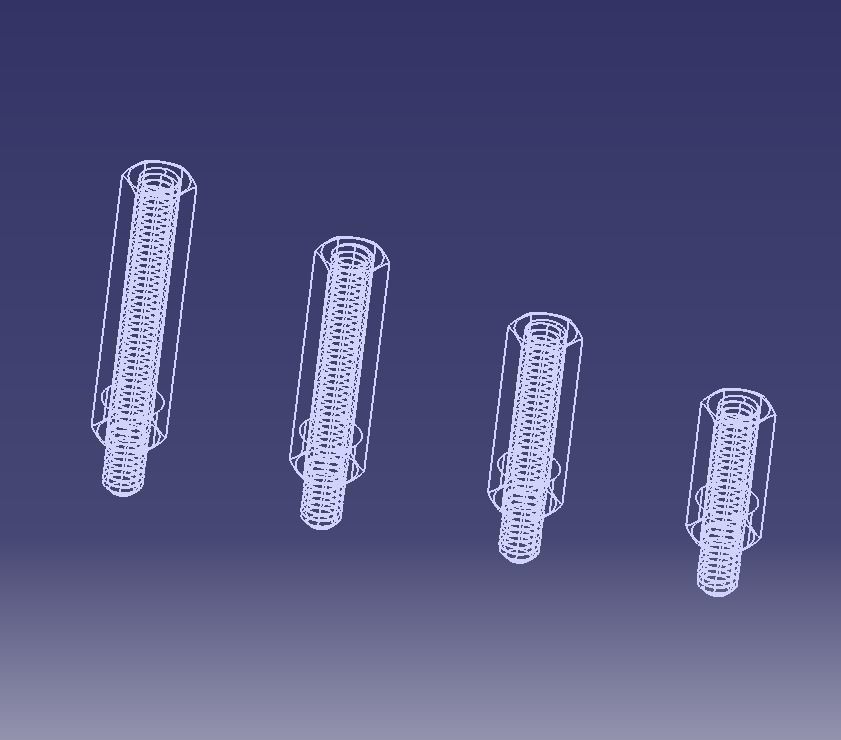 M8 Hexagonal Stud Male-Female Connector 3D print model_26