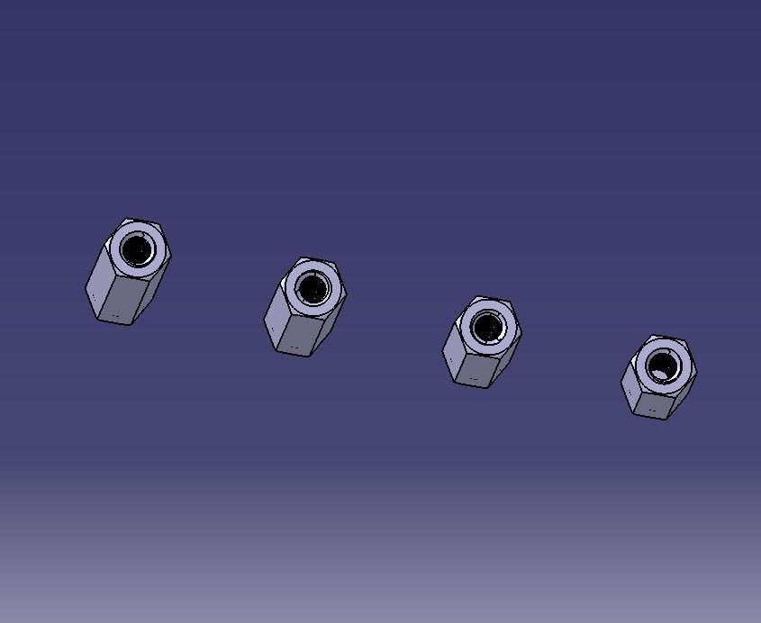 M8 Hexagonal Stud Male-Female Connector 3D print model_6