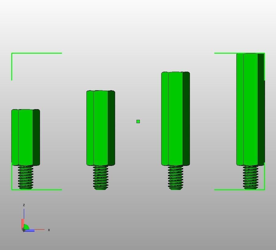 M8 Hexagonal Stud Male-Female Connector 3D print model_19