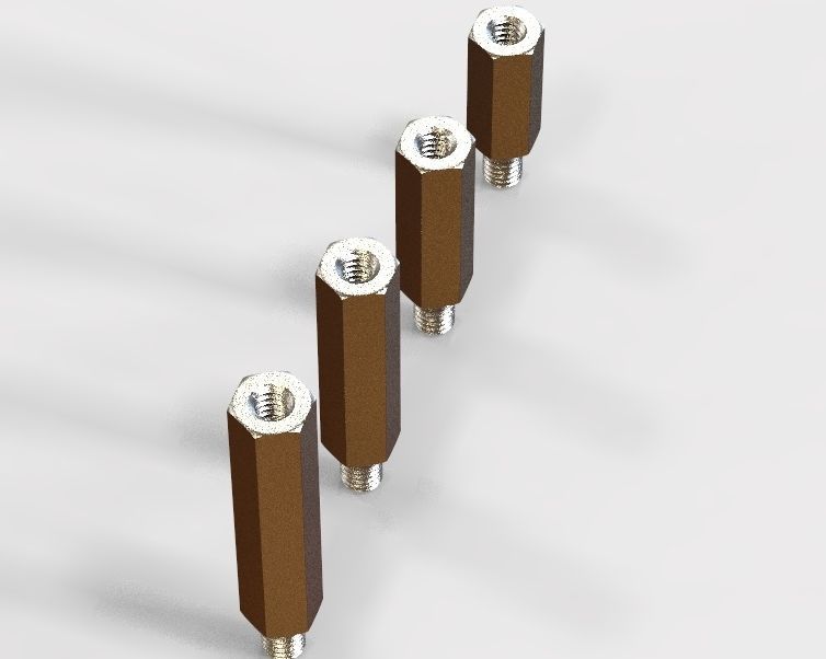 M8 Hexagonal Stud Male-Female Connector 3D print model_39