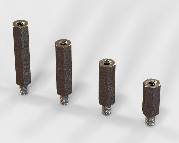 M8 Hexagonal Stud Male-Female Connector 3D print model_36