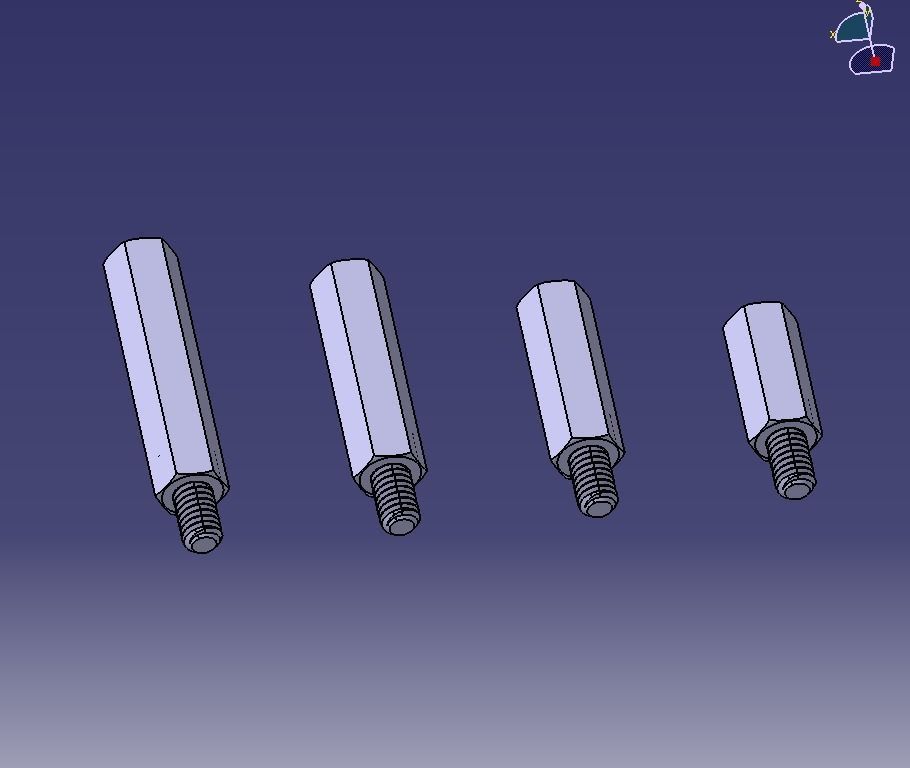 M8 Hexagonal Stud Male-Female Connector 3D print model_21