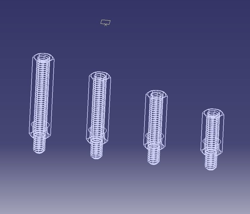 M8 Hexagonal Stud Male-Female Connector 3D print model_5