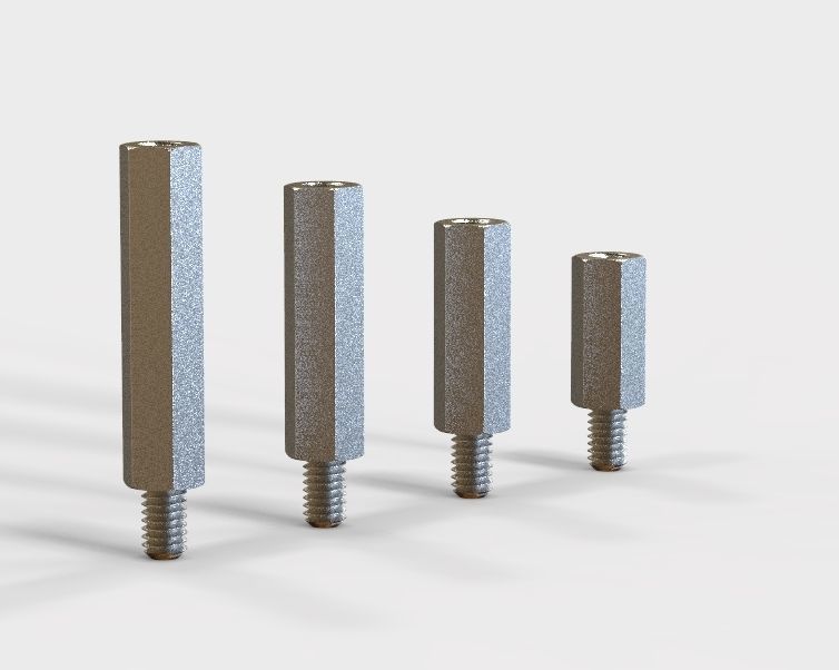 M8 Hexagonal Stud Male-Female Connector 3D print model_37