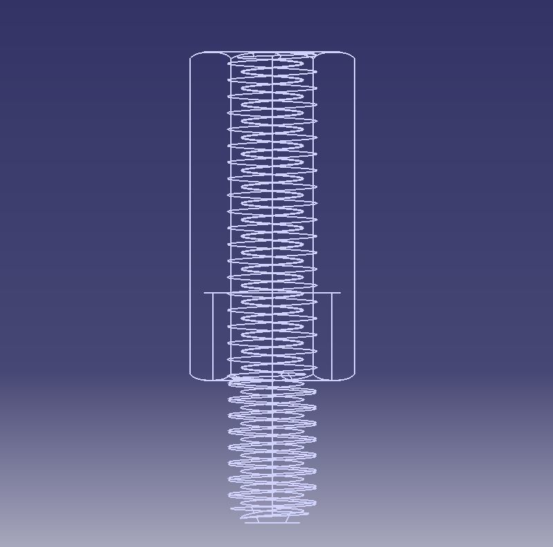 M8 Hexagonal Stud Male-Female Connector 3D print model_11