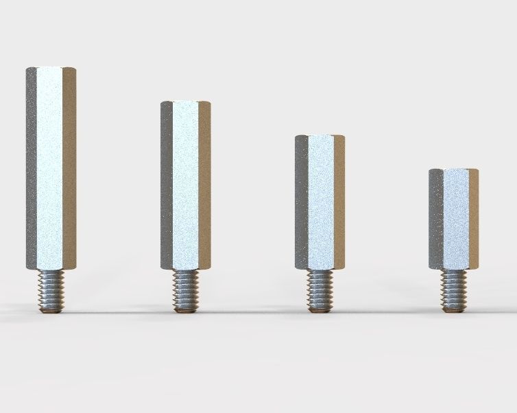 M8 Hexagonal Stud Male-Female Connector 3D print model_29