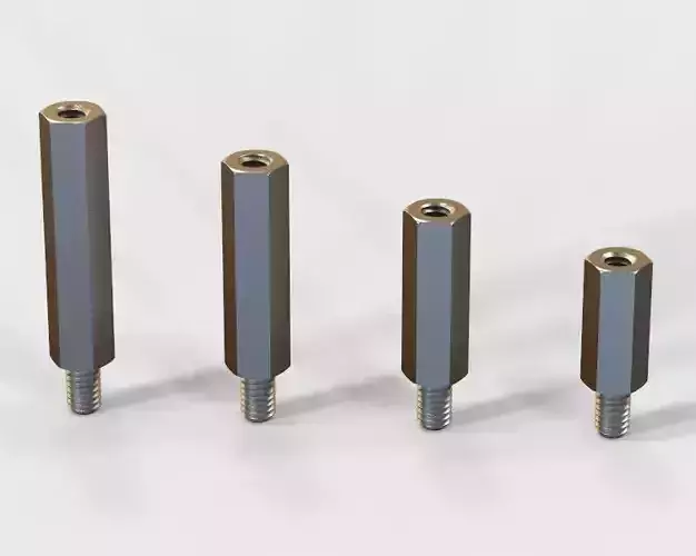 M8 Hexagonal Stud Male-Female Connector 3D print model