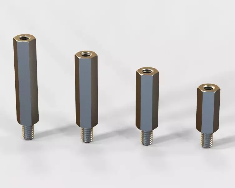 M8 Hexagonal Stud Male-Female Connector 3D print model_0