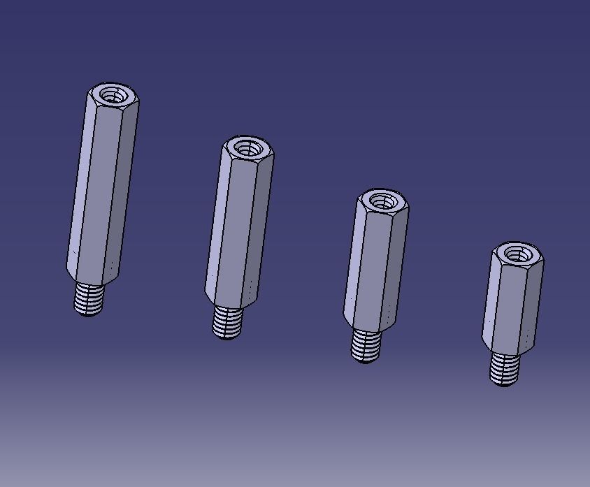 M8 Hexagonal Stud Male-Female Connector 3D print model_25