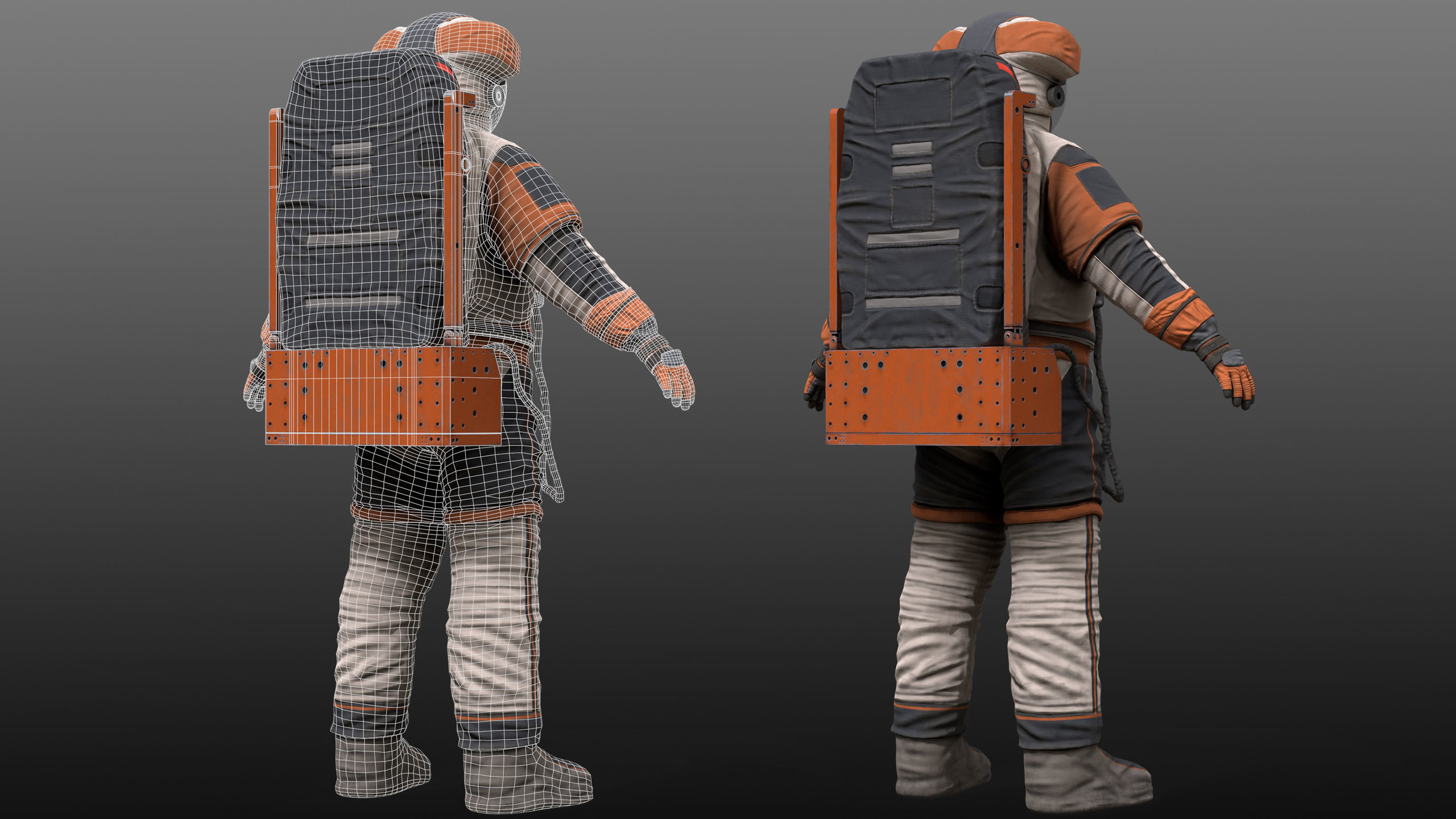 CS05 Space Suit V1 LITE VERSION Low-poly 3D model_7