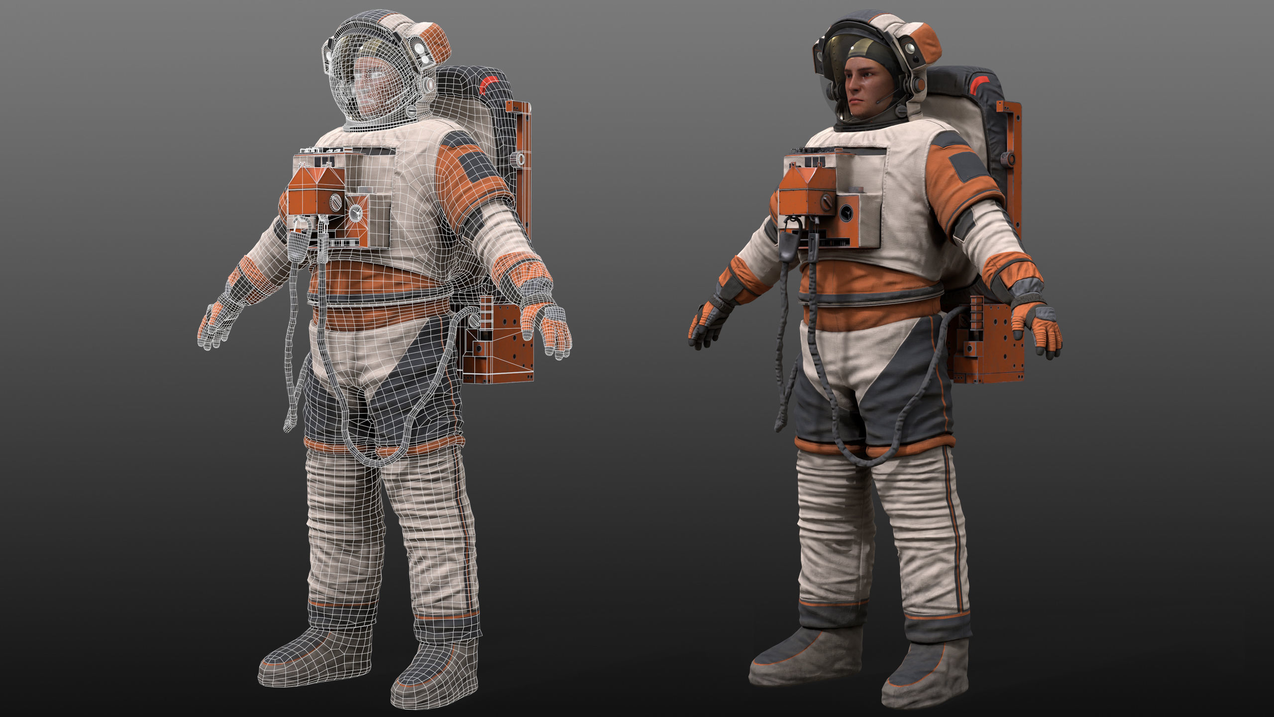 CS05 Space Suit V1 LITE VERSION Low-poly 3D model_11