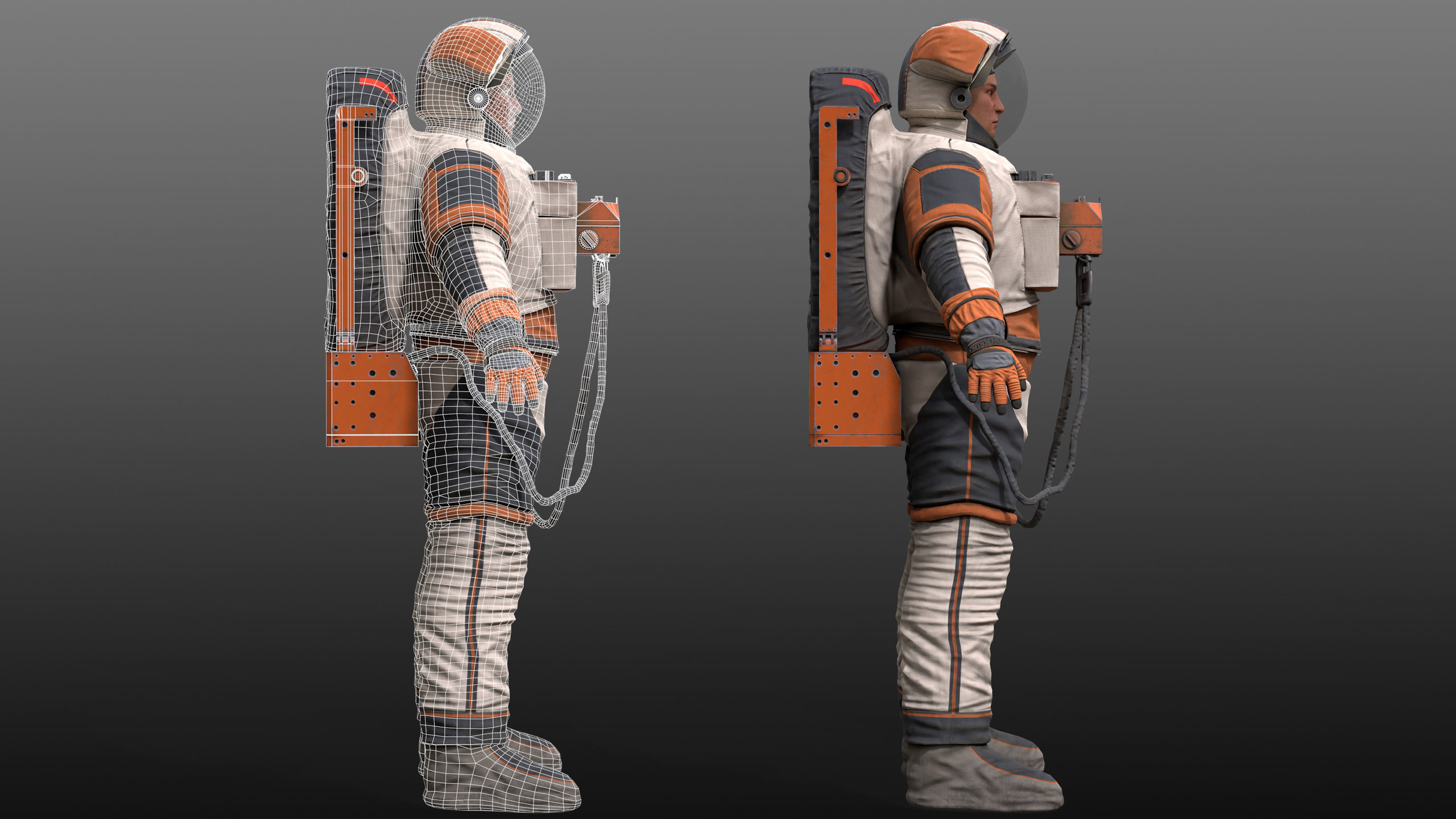 CS05 Space Suit V1 LITE VERSION Low-poly 3D model_6